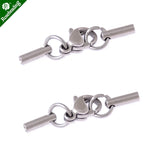 10pcs Stainless Steel Cord End Clasp Lobster Claw Bracelet Clasps