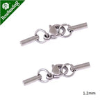 10pcs Stainless Steel Cord End Clasp Lobster Claw Bracelet Clasps