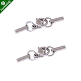 10pcs Stainless Steel Cord End Clasp Lobster Claw Bracelet Clasps