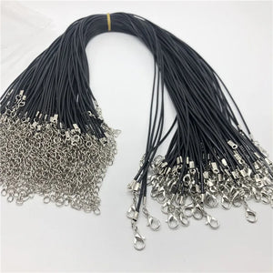 10pcs 1.5mm Leather Rope Cord Necklace DIY String Strap Chain