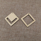 10pcs 1.75" Unfinished Wood Blanks Square Macrame DIY Earrings Parts