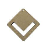 10pcs 1.75" Unfinished Wood Blanks Square Macrame DIY Earrings Parts