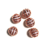 10pcs Disco Ball Spacers Beads for Bracelet Making Rhinestone Paved Jewelry