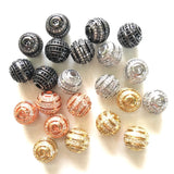 10pcs Disco Ball Spacers Beads for Bracelet Making Rhinestone Paved Jewelry