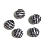 10pcs Disco Ball Spacers Beads for Bracelet Making Rhinestone Paved Jewelry