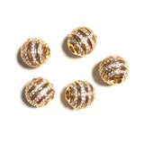10pcs Disco Ball Spacers Beads for Bracelet Making Rhinestone Paved Jewelry