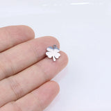 10pcs Stainless Steel Clover Charm Pendant DIY Necklace Bracelets