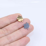 10pcs Stainless Steel Clover Charm Pendant DIY Necklace Bracelets