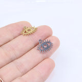 10pcs 10*15mm Stainless Steel Mirro Polish Eyes Charms Pendant