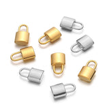 10pcs 10*17mm Stainless Steel 3D Padlock Pendant Necklace Lock Pendant