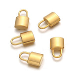10pcs 10*17mm Stainless Steel 3D Padlock Pendant Necklace Lock Pendant