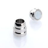 10pcs 10 * 20mm Magnetic Clasp Bracelet Necklace Buckle Leather Rope 6g