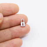 10pcs Stainless Steel High Lock Charms Pendant DIY Jewelry 2 Colors