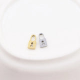 10pcs Stainless Steel High Lock Charms Pendant DIY Jewelry 2 Colors