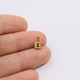 10pcs Stainless Steel High Lock Charms Pendant DIY Jewelry 2 Colors