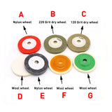 10pcs 100mm Wool Nylon Polishing Wheels Buffing Pads for Metal Glass