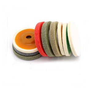10pcs 100mm Wool Nylon Polishing Wheels Buffing Pads for Metal Glass