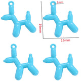 10pcs 3D Balloon Dog Metal Charms Pendant Jewelry Making