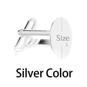 10pcs Round Copper Silver Plated Rhodium Cufflink Blanks Backs For DIY Jewelry