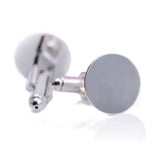 10pcs Round Copper Silver Plated Rhodium Cufflink Blanks Backs For DIY Jewelry