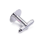 10pcs Round Copper Silver Plated Rhodium Cufflink Blanks Backs For DIY Jewelry