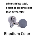 10pcs Round Copper Silver Plated Rhodium Cufflink Blanks Backs For DIY Jewelry