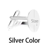 10pcs Round Copper Silver Plated Rhodium Cufflink Blanks Backs For DIY Jewelry
