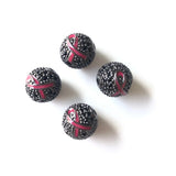 10pcs 10mm Pink Ribbon Ball Spacers Beads for Jewelry Making