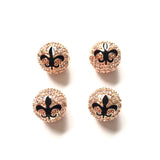 10pcs 10mm Fleur De Lis Ball Spacers for Bracelet Necklace Making