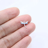 10pcs 10mm Stainless Steel Dragonfly Charm Pendant DIY Necklace