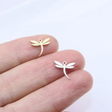 10pcs 10mm Stainless Steel Dragonfly Charm Pendant DIY Necklace