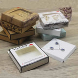 DIY Jewelry Display Box 10x10x2.5cm Party Favors Packaging Boxes