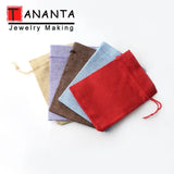 10pcs 10x14CM Drawstring Burlap Bag Jute Gift Bags Jewelry Packaging Wedding