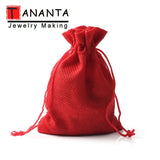 10pcs 10x14CM Drawstring Burlap Bag Jute Gift Bags Jewelry Packaging Wedding