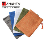 10pcs 10x14CM Drawstring Burlap Bag Jute Gift Bags Jewelry Packaging Wedding