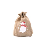 10pcs Burlap Gift Candy Bag Party Jewelry Packaging Merry Christmas Supplies