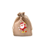 10pcs Burlap Gift Candy Bag Party Jewelry Packaging Merry Christmas Supplies