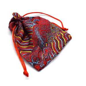 10x14cm Drawstring Pouch Jewelry Gift Bag Ethnic Style Wedding Christmas