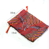 10x14cm Drawstring Pouch Jewelry Gift Bag Ethnic Style Wedding Christmas
