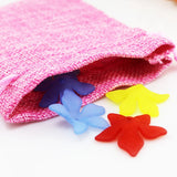 10pcs 10x14cm Jute Drawstring Pouches Pink
