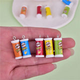 10pcs 10x20mm Potato Chips Resin Charms Pendant DIY Earring Keychain Jewelry Mak