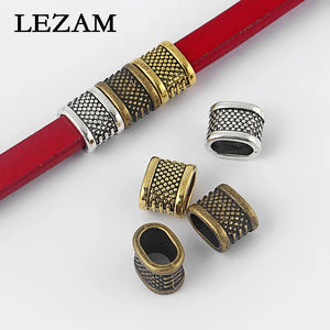 10pcs 10x6mm Licorice Dots Sliders Spacer Leather Findings