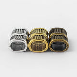 10pcs 10x6mm Licorice Dots Sliders Spacer Leather Findings