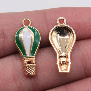 10pcs Hot Air Balloon Charms 11x24mm for DIY Jewelry Making
