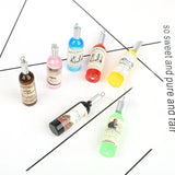 10pcs 12*50mm Plastic Wine Bottle Charms Pendant DIY Earring Keychain Accessory