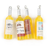 10pcs 12*50mm Plastic Wine Bottle Charms Pendant DIY Earring Keychain Accessory