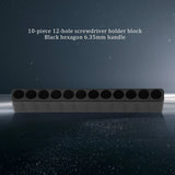 10pcs 12-Hole Bit Holder for 6.35mm Handle