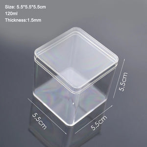 10pcs 120ml Plastic Containers with Lid Cap for Jewelry Beads Storage