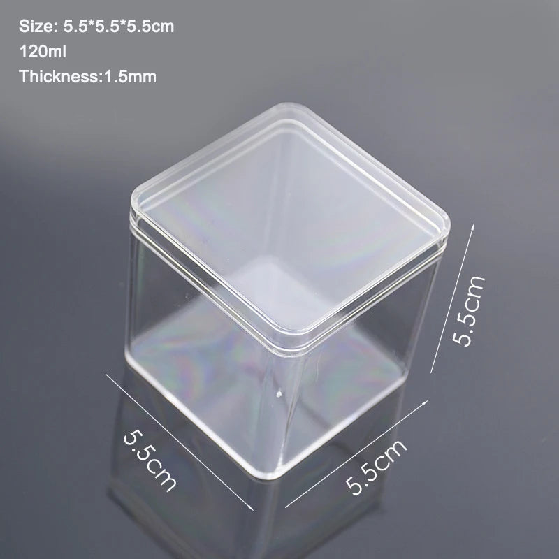 10pcs 120ml Plastic Containers with Lid Cap for Jewelry Beads Storage