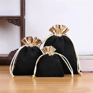 10pcs Velvet Pouches Drawstring Cloth Bags for Wedding Gift Packing